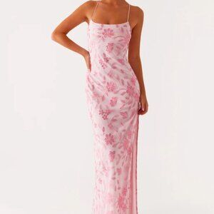 Peppermayo Blush Pink Floral Maxi Dress